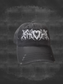 DISTRESSED HEART HAT GRAY